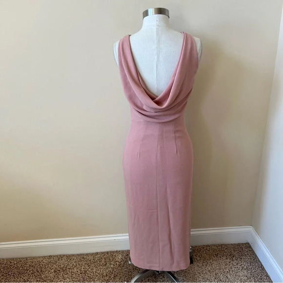 Dress the Population Mackenna low cowl back sheath dress blush pink 866 - Picture 12 of 15